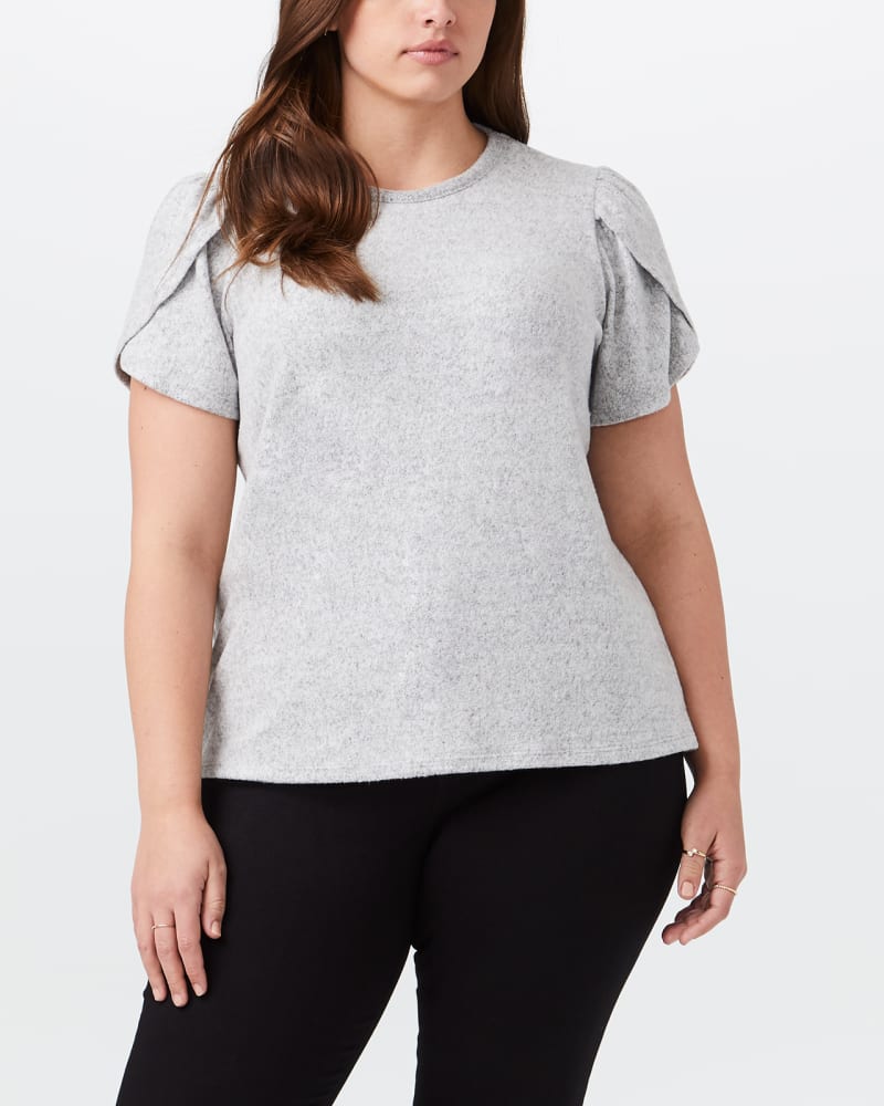 Front of plus size Genesis Tulip-Sleeve Tee by Meri Skye | Dia&Co | dia_product_style_image_id:149491